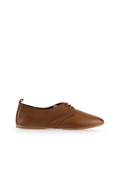 Bueno Shoes Кафяви кожени дамски балетни пантофки 01wj2123