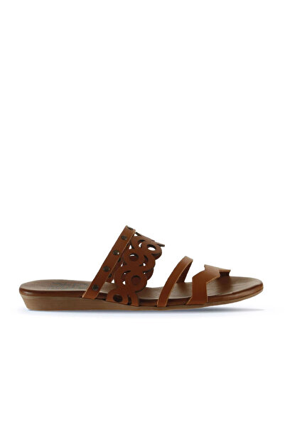 Bueno Shoes شبشب مسطح للنساء من الجلد باللون البني 01wu7445
