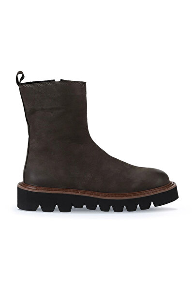 Bueno Shoes Cizme plate de damă din nubuc gri 01wv10203