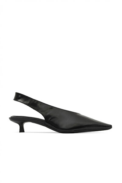 Bueno Shoes Pantofi cu toc de damă din piele neagră 30wa24277