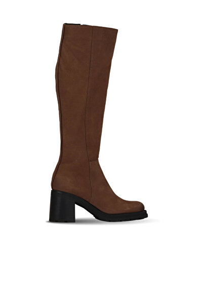 Bueno Shoes Brown Nubuck Women's Heeled Boots 01Wf3603