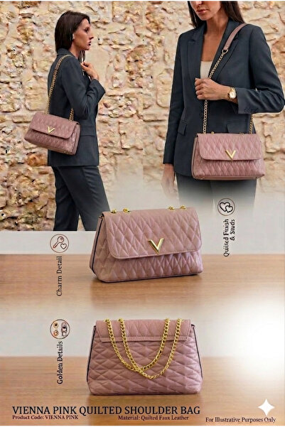 ALLURE - Geanta Dama Vienna Powder 30x18x12cm, Piele Ecologica