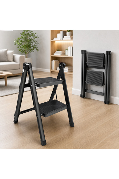 Generic Foldable 2-Step Ladder, Folding Step Stool With Wide Anti-Slip Pedal,...
