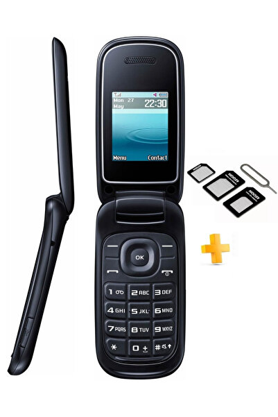 BEYZELİF BUTİK Samsung 1270 Kapaklı Kamerasiz Tuslu Cep Telefonu SET