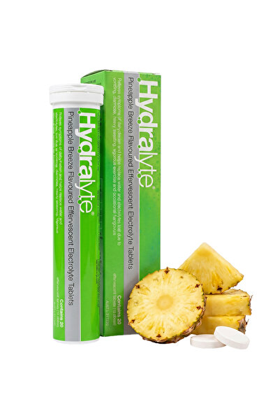 HYDRALYTE أقراص فوارة للإلكتروليت بنكهة أناناس بريز - 20 قرصًا |   مشروب سريع...