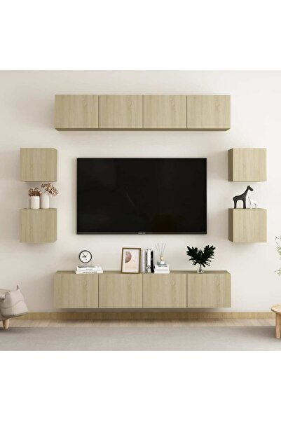 Concept Set de dulapuri TV, 8 piese, stejar sonoma, PAL