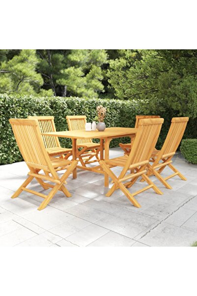 Concept Set mobilier grădină, 7 piese, lemn masiv de tec
