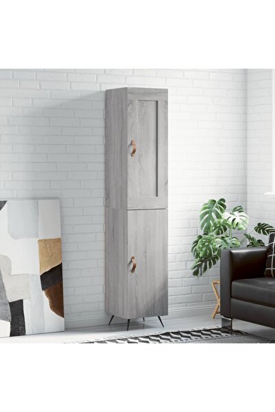 Concept Dulap înalt, gri sonoma, 34,5x34x180 cm, lemn prelucrat