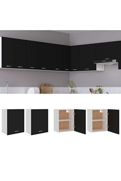 Concept Dulapuri suspendate, 2 buc., negru, 50x31x60 cm, PAL