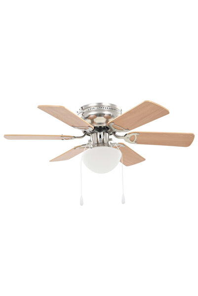 Concept Ventilator tavan decorativ cu iluminare, 82 cm, maro deschis