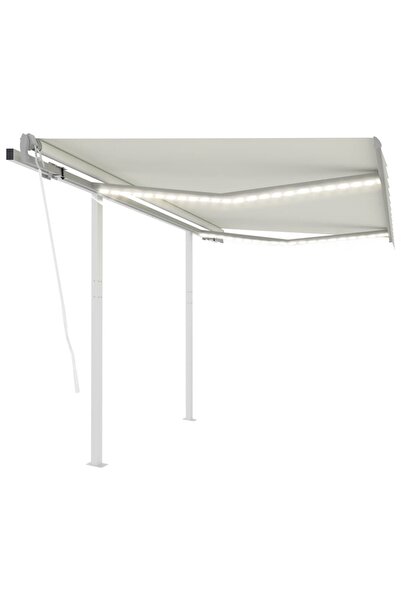 Concept Copertină automată cu senzor vânt & LED, crem, 3x2,5 m
