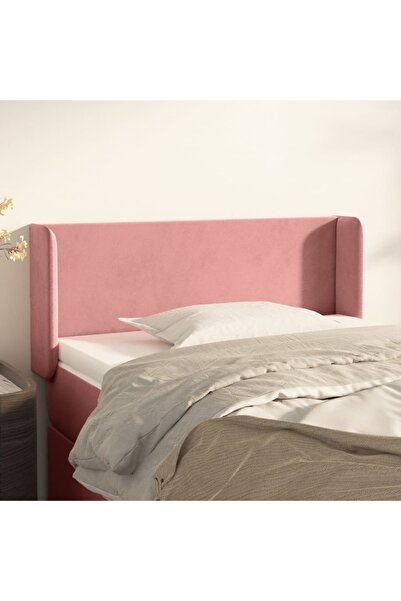 Concept Tăblie de pat cu aripioare roz 83x16x78/88 cm catifea