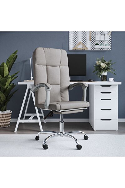 Concept Fotoliu de birou rabatabil, gri taupe, textil