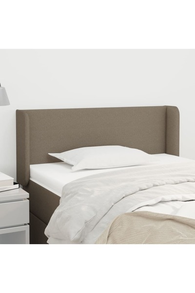 Concept Tăblie de pat cu aripioare gri taupe 103x16x78/88 cm textil