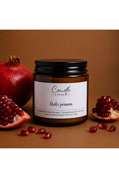 Candle Corner Rodie Persană – Lumânare Parfumată Fabricată din 100% Ceară de ...