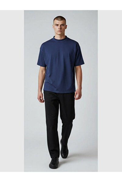 MODA Men's Low Sleeve Oversize Mold Silk-Like Modal Blended Fabric Short Slee...