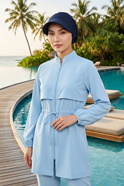 Aisha's Design قبعة سباحة إسلامية (للبحر، حمام السباحة) مع حاجب للعين، B-73SN...