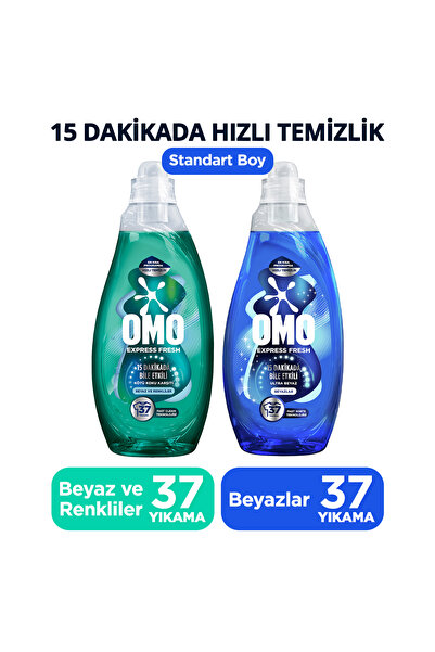 Omo Express Fresh Ultra Beyaz Sıvı Deterjan 1480ml x1 Kötü Koku Karşıtı Beyaz...