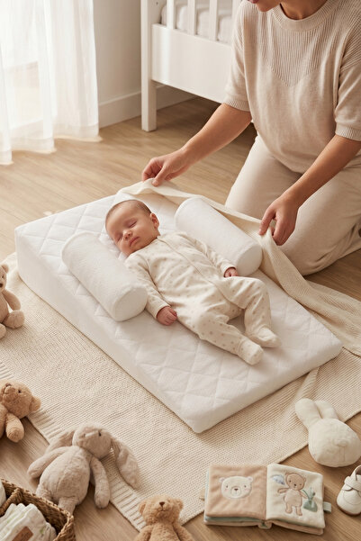 Bebeck Baby Reflux Bed, Pillow Washable Cover