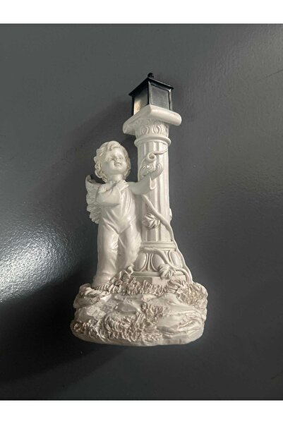 Choice left Solar Lamp European Roman Column Angel Sculpture Outdoor Garden C...