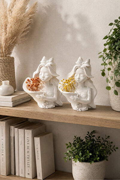 Bal Craft Çiçek Kızlar 2 li Bohem Saksı Set