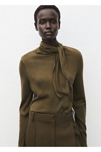 MANGO Woman Rollkragenpullover mit Knotendetail
