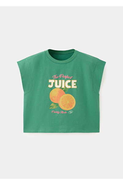 MANGO Kids Kayık desenli pamuklu tişört