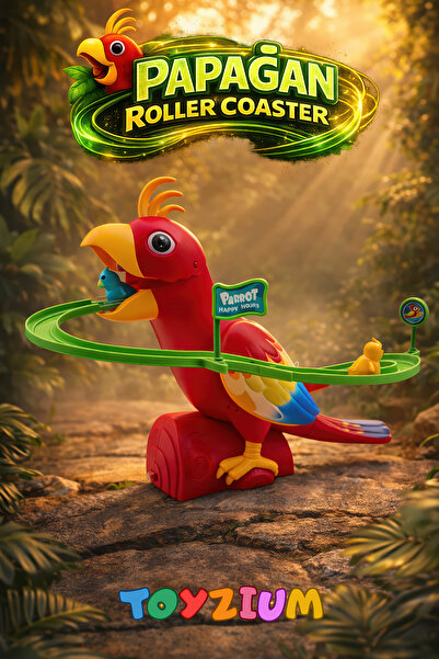 Shem Papağan Roller Coaster - Işıklı Müzikli Hareketli Papağan Parkuru Oyunca...