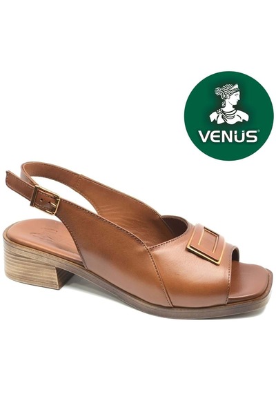Venüs Nurive Genuine Leather Comfort Orthopedic Women's Sandals Taba