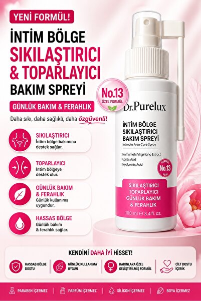 Dr.Purelux İntim Bölge Sıkılaştırıcı & Toparlayıcı İntim Bakım Spreyi – Hassa...