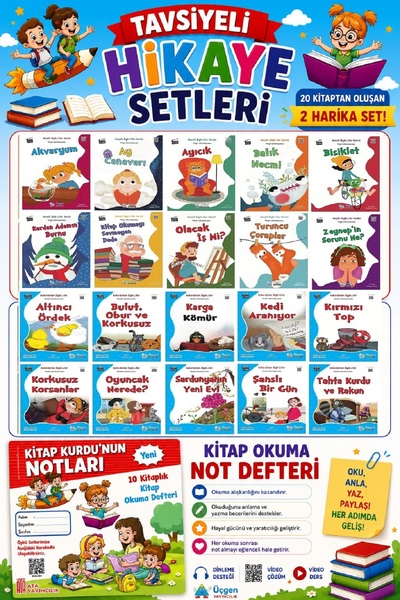 Üçgen Yayıncılık 1.sınıflar Için Okumayı Sevdiren (20 Kitap)+kitap Okuma Not ...