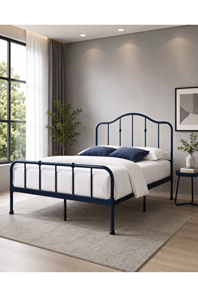 TrentonGCC Modern Black Metal Bed Frame – Platform Bed with Strong Steel Fram...
