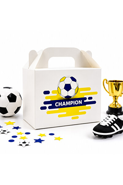 repro design Sarı Lacivert Champion Temalı Hediye Kutusu 3'lü Set – 10x14 cm ...