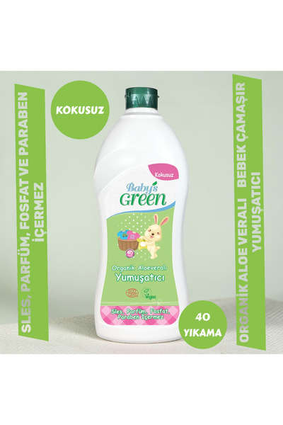 Baby's Green Organik Aloeveralı Bebek Çamaşır Yumuşatıcı 750 ml - 40 Yıkama