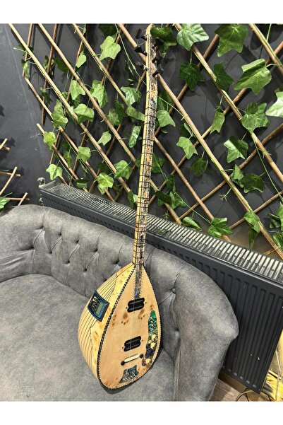 Sazhane Kelebek Tekne İşlemeli Profesyonel Elektro Bağlama (Soft Case Dahil)