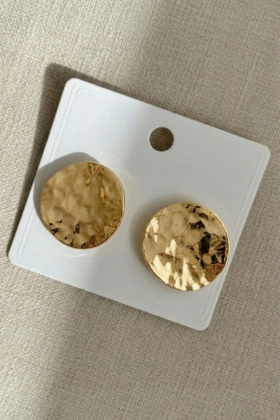 Gold Color Asymmetrical Women's Ring Earrings