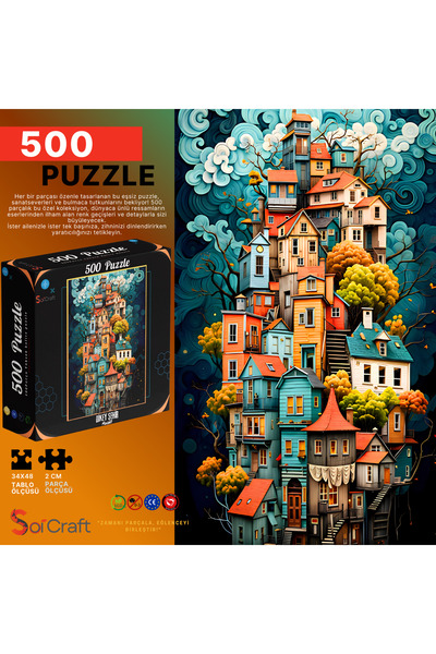 Soi Craft 500 Parça Puzzle Dikey Şehir Masalı #218