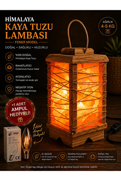Genel Markalar Dekoratif Çankırı Kaya Tuzu Lambası 4-5Kg Açma-Kapama Düğmeli ...