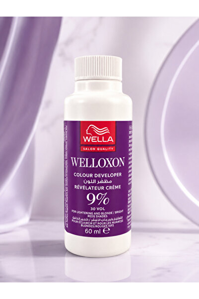 Wella صبغة شعر ويلوكسون 9% لتفتيح الشعر الأشقر والأحمر الفاتح - 60 مل