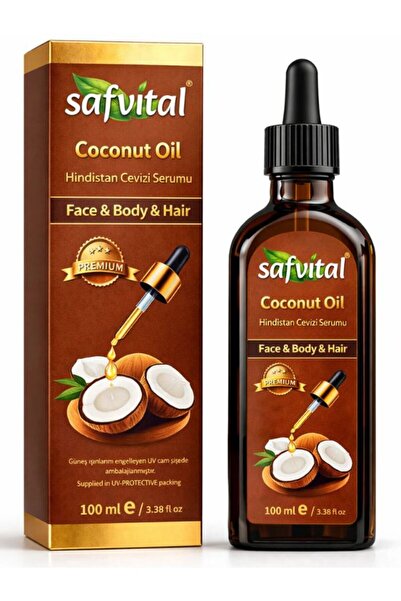 safvital زيت جوز الهند 100 مل، مرطب مغذي مكثف للعناية بالبشرة والشعر، زيت عنا...