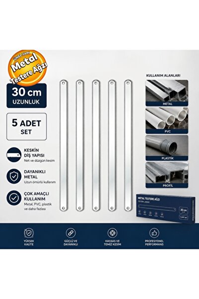Meşem Yedek Demir Testere Azğı Testere Laması 300 mm (5 Adet)