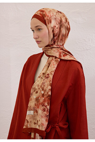 Freshscarfs Naomı Desen Rami Şal Kiremit