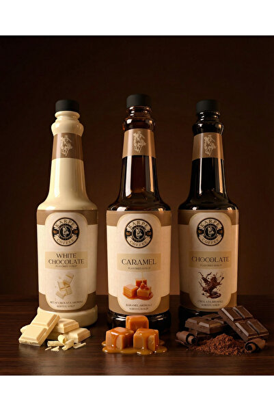 KARPE COFFEE KARAMEL-BEYAZ ÇİKOLATA-ÇİKOLATA 3'LÜ Kahve Şurubu 750 Ml (CARAME...