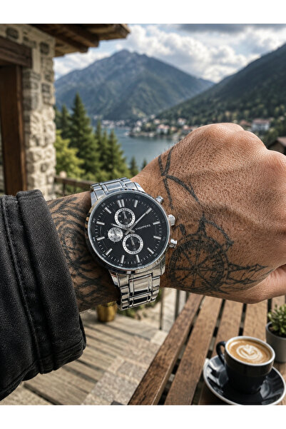 Choppers Yeni Sezon Çelik Kordonlu Erkek Kol Saati Bileklik Hediye