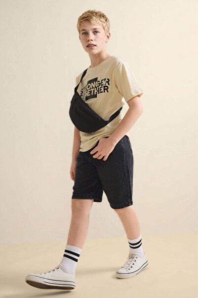 DeFacto Regular Fit Jean Shorts for Boys H3185A826Hs