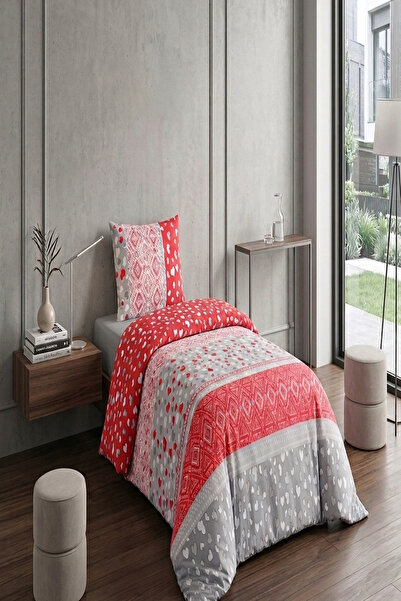 Kristal Σετ Παπλωματοθήκης Amour Red για Μονόκλινο Κρεβάτι