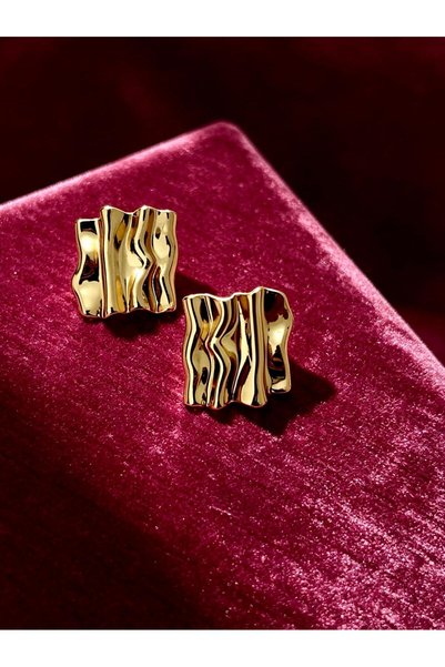 ayoljewelry Square Gold Earrings