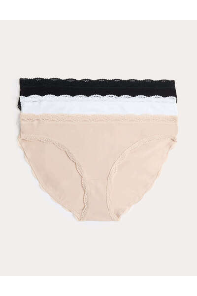 Marks & Spencer 3'lü Dantel Detaylı Bikini Külot Seti