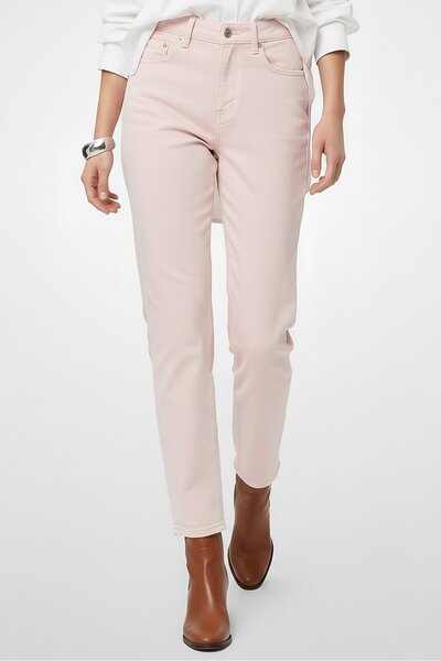 Stella McCartney Women Regular Fit Washed Stretchable Denim Jeans, Light Pink