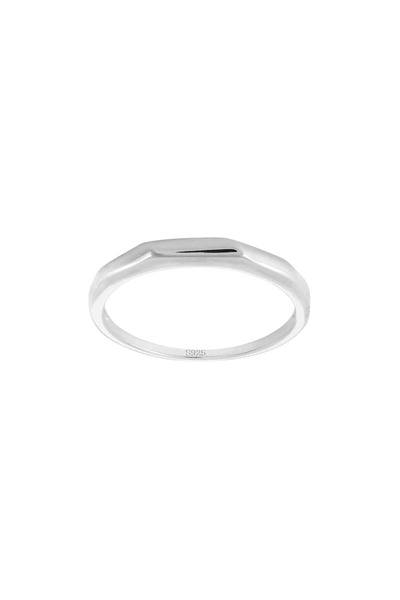 Lisa&Co. Silver Ring Facets 51 mm / Rhodium plated silver